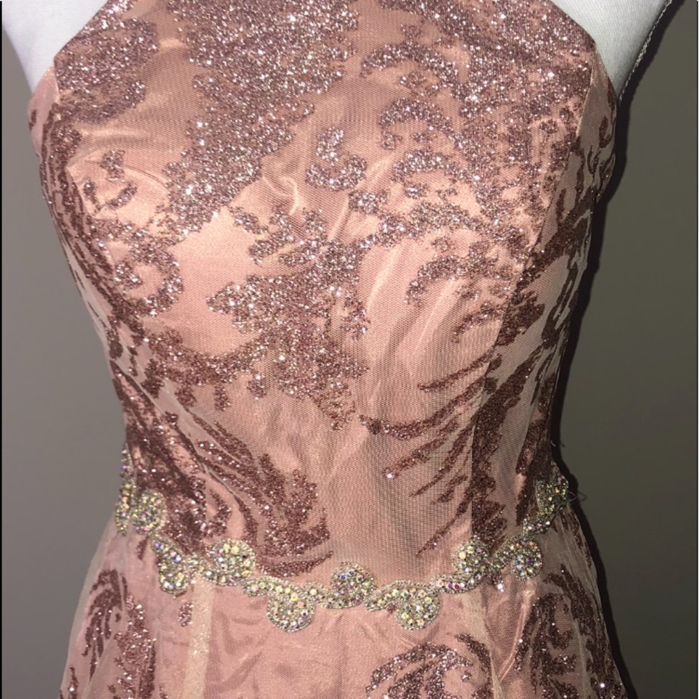 Light pink sequenced gown